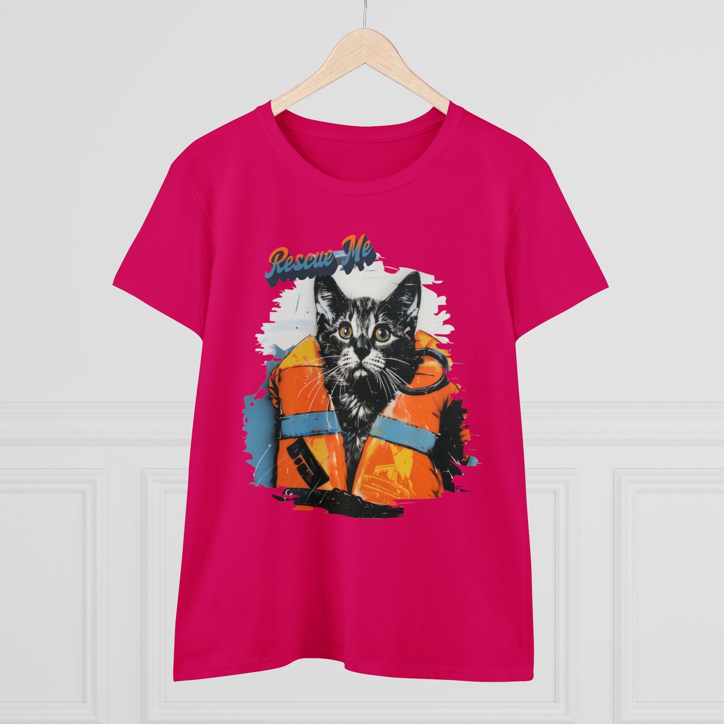 Rescue Cat - Women's Midweight Cotton Tee