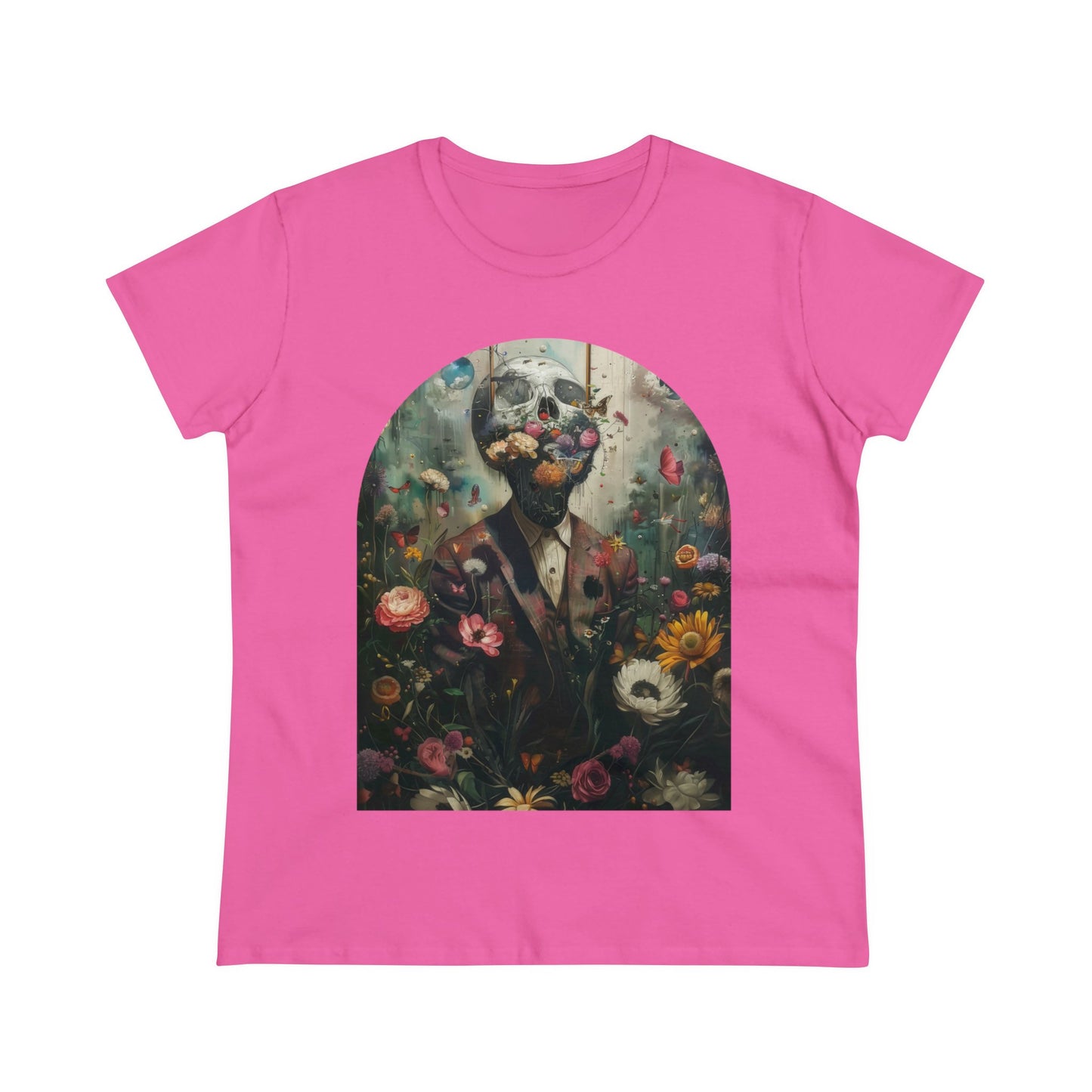 Flowers on My Mind - Women's Midweight Cotton Tee