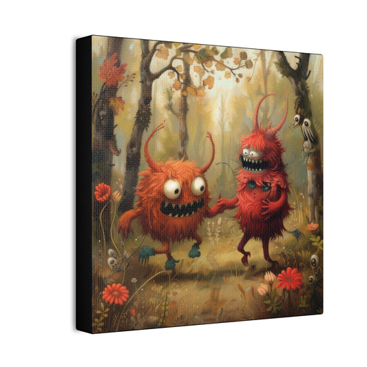 Happy Monsters - Canvas Stretched, 0.75"