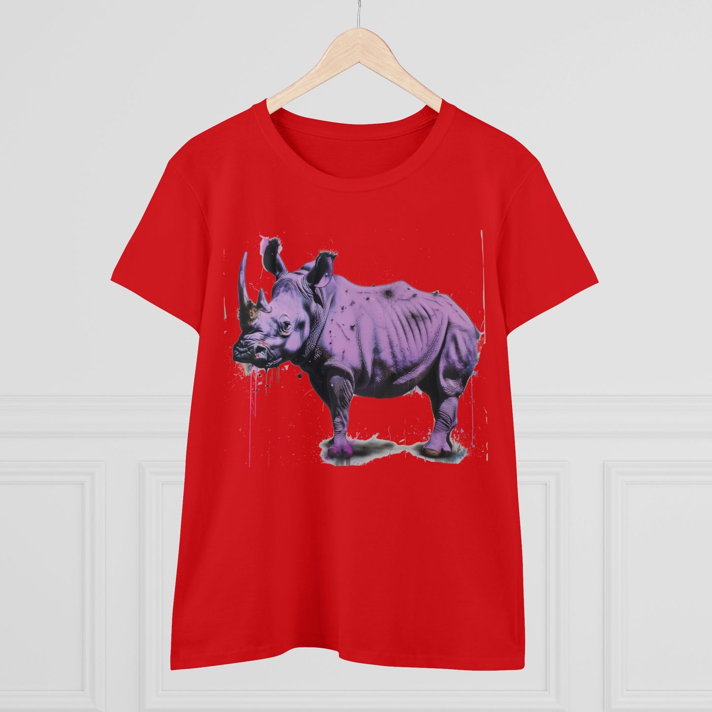 Purple Rhino - Women's Midweight Cotton Tee