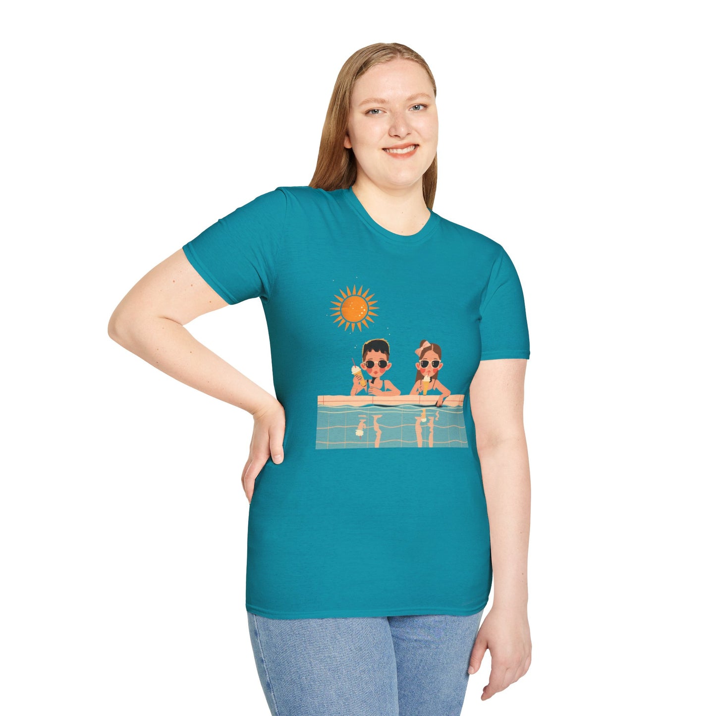 Poolside Ice Cream - Unisex Softstyle T-Shirt