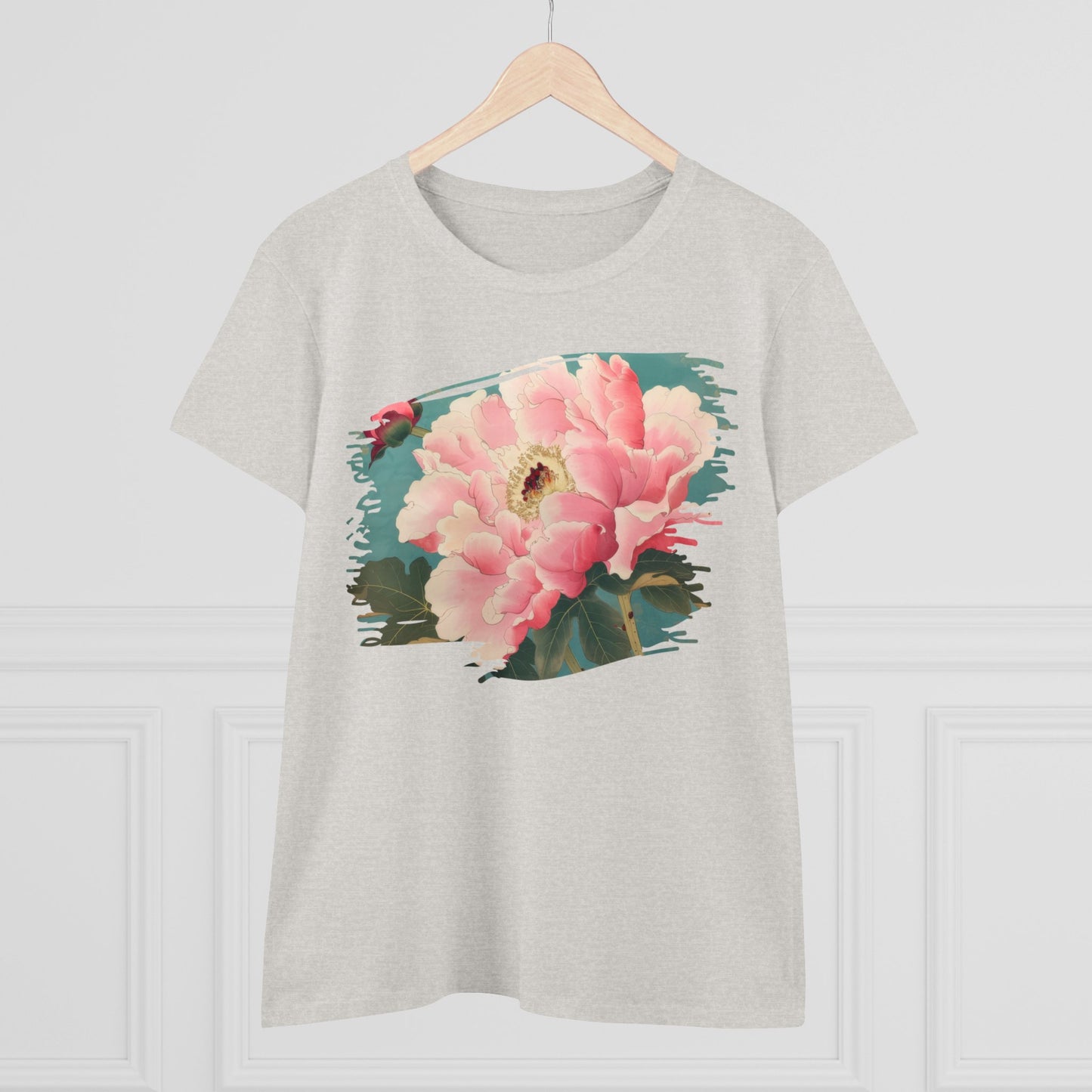 Peony - Flower - Women's Midweight Cotton Tee