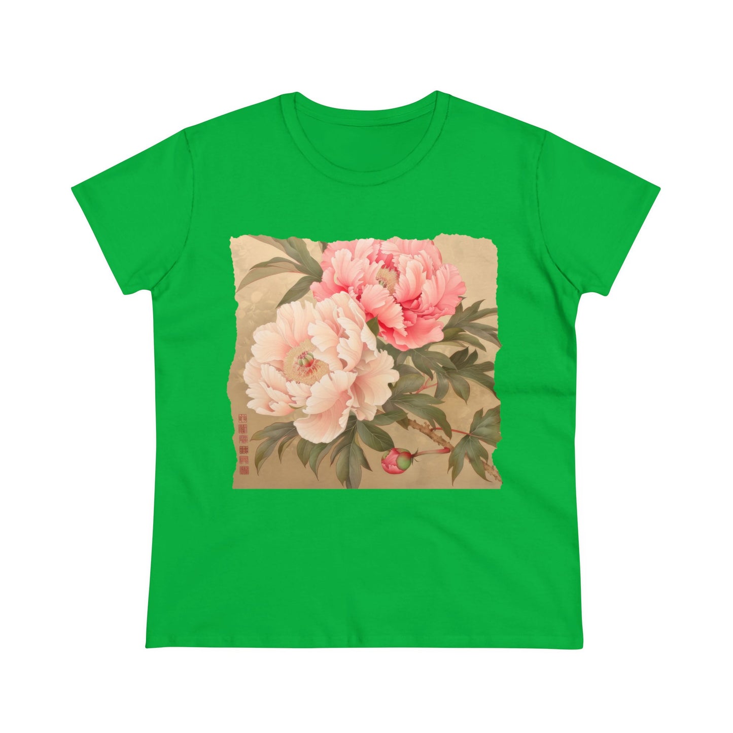 Peony - Flower - Women's Midweight Cotton Tee