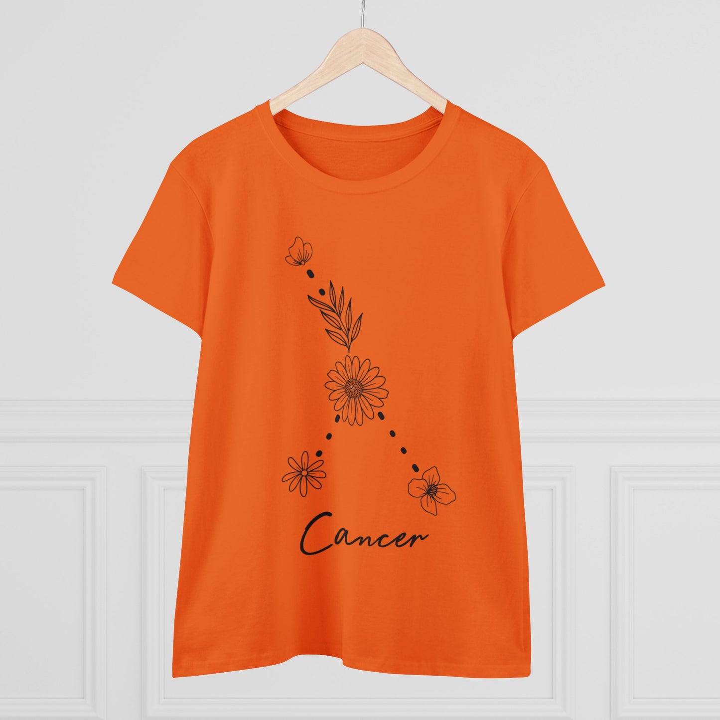 Flower Constellation - Cancer - Astrology - Women's Midweight Cotton Tee