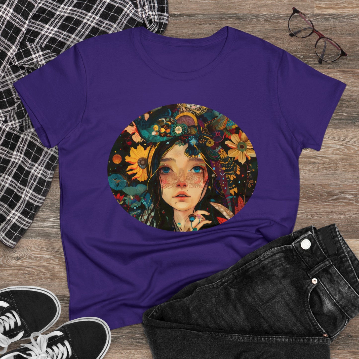 Flower Girl - Women's Midweight Cotton Tee