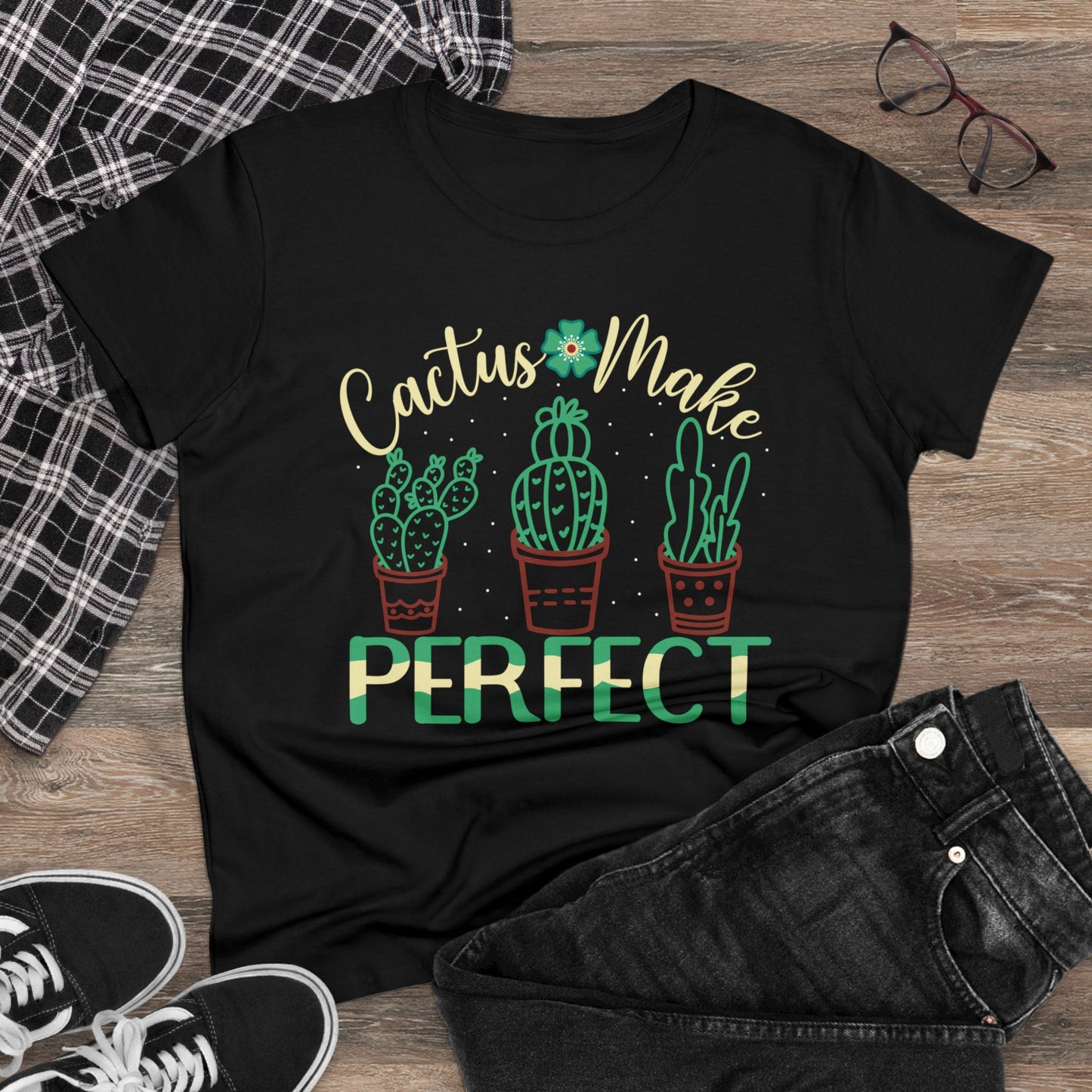 Cactus Makes Perfect - Gardening - Women's Midweight Cotton Tee