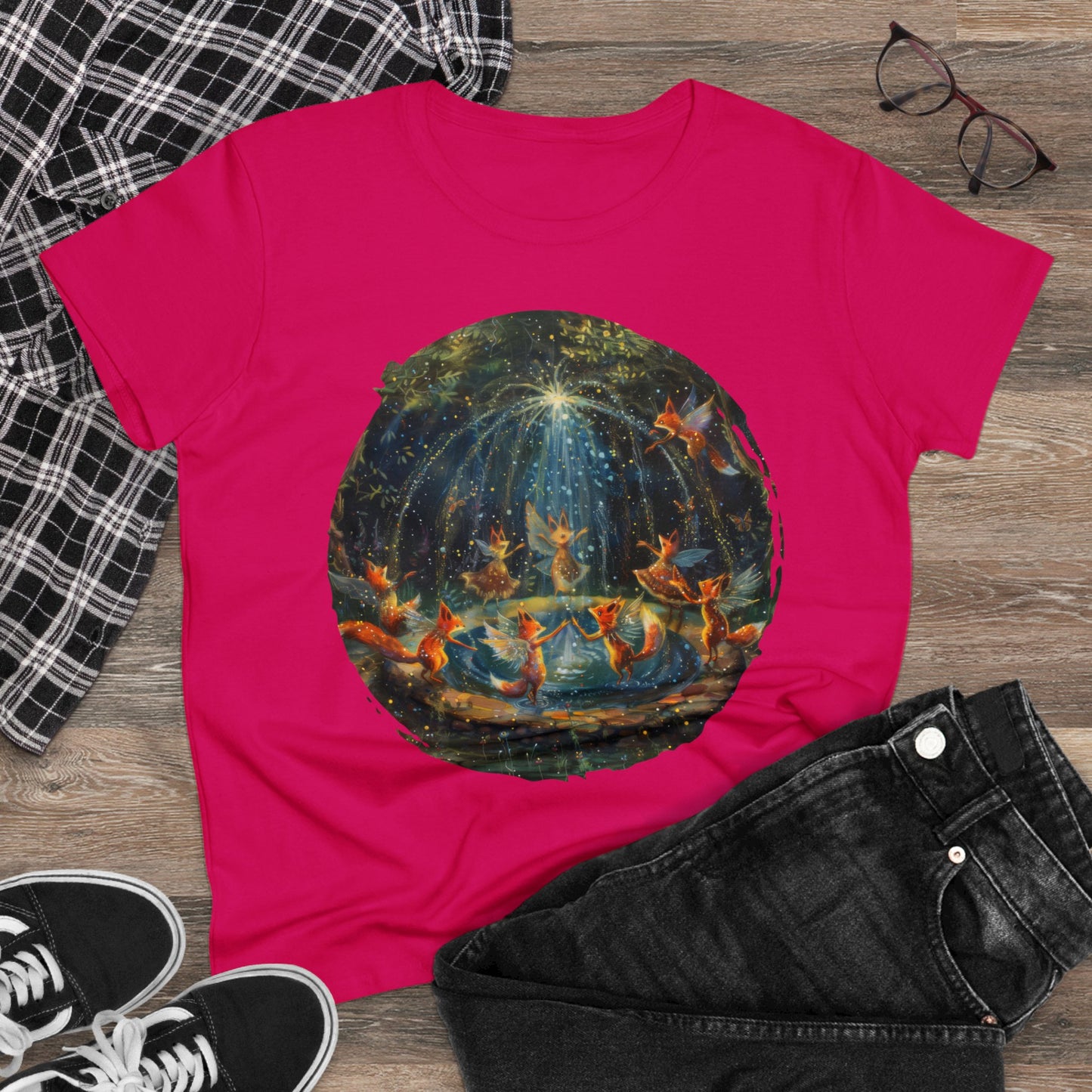 Fairy Celebration - Fantasy - Women's Midweight Cotton Tee