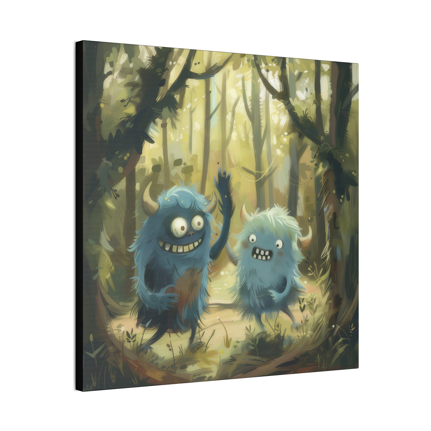 Happy Monsters - Canvas Stretched, 0.75"