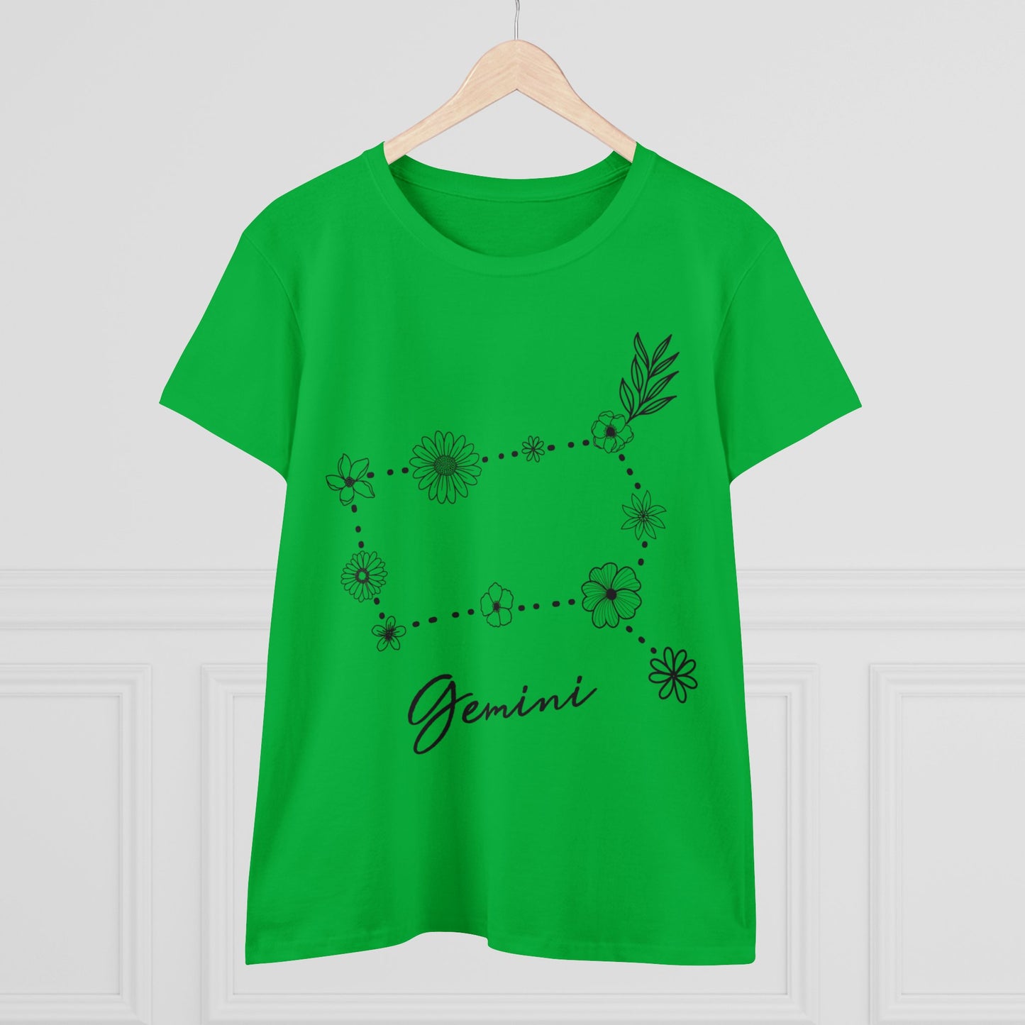 Flower Constellation - Gemini - Astrology - Women's Midweight Cotton Tee