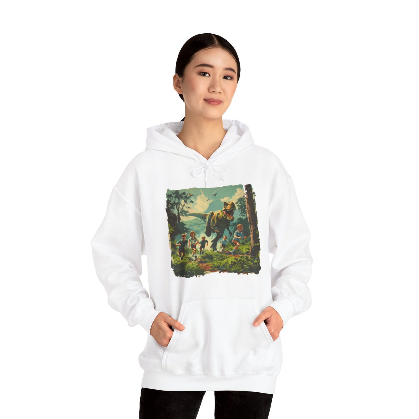 Dinosaur Chase - Unisex Heavy Blend™ Hooded Sweatshirt