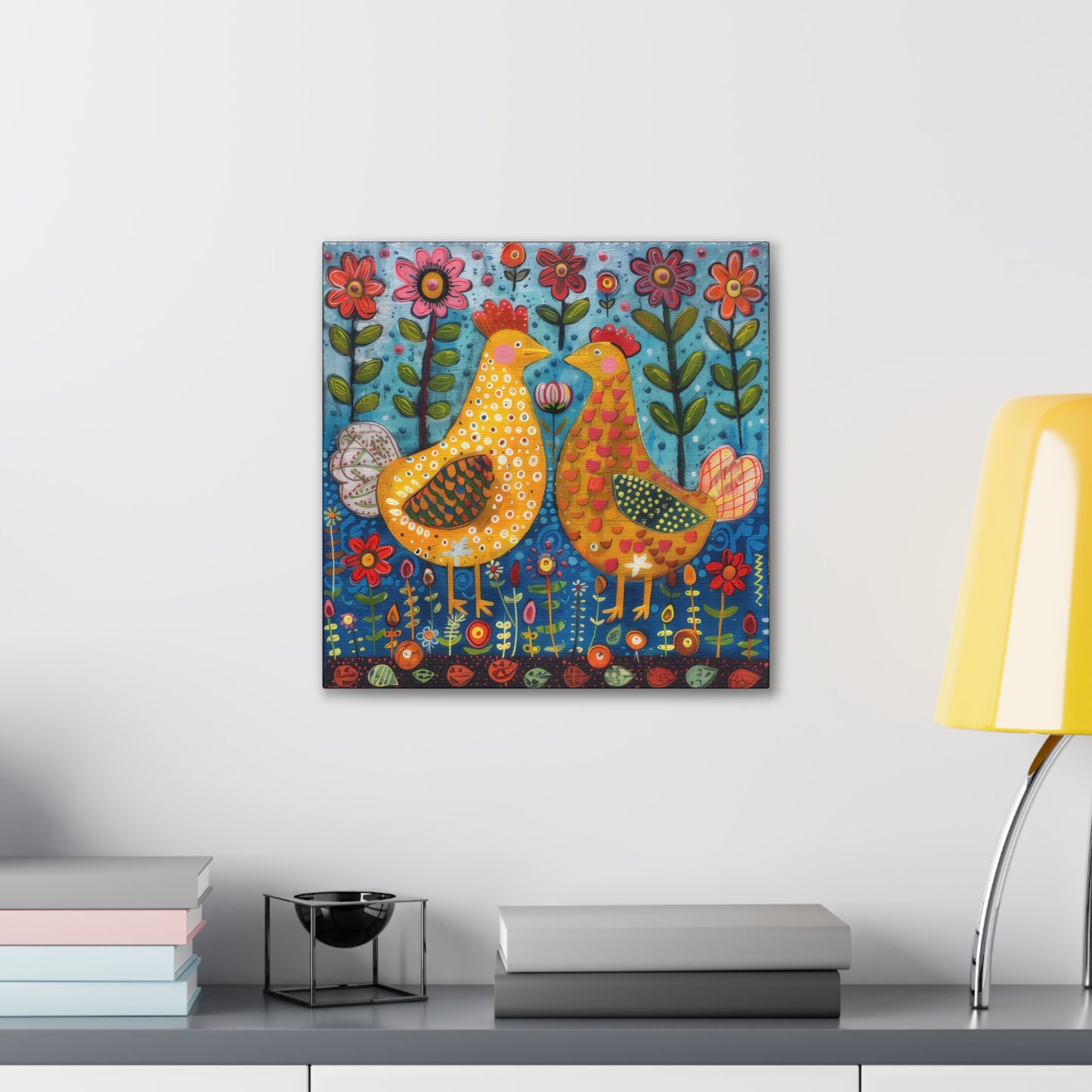 Chickens - Canvas Stretched, 0.75" - Canvas Stretched, 0.75"