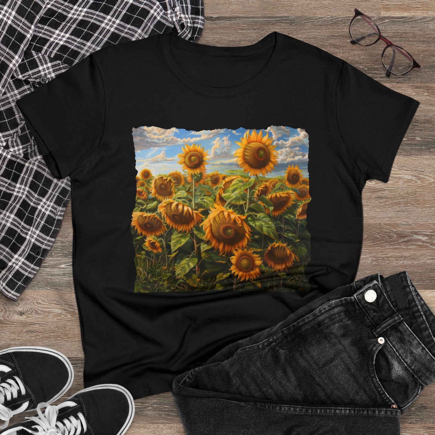 Sunflowers - Women's Midweight Cotton Tee