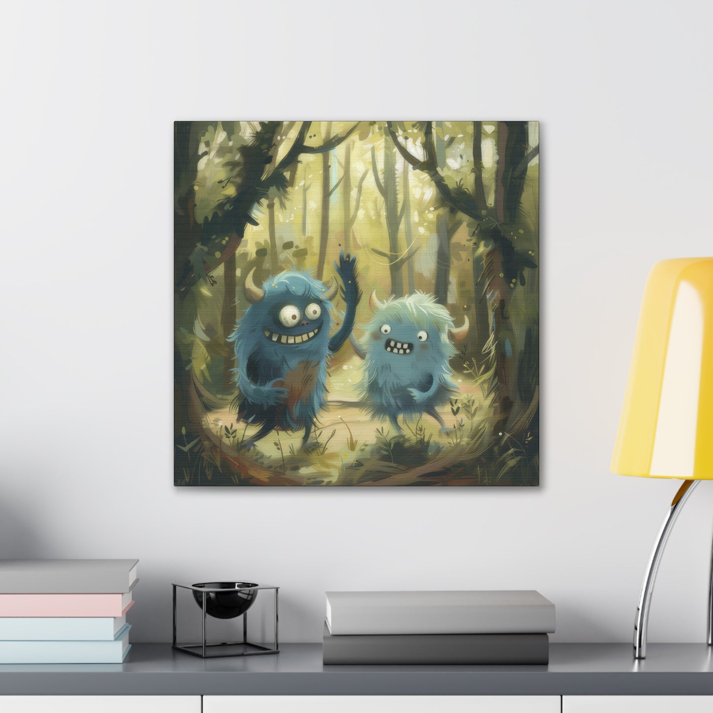 Happy Monsters - Canvas Stretched, 0.75"