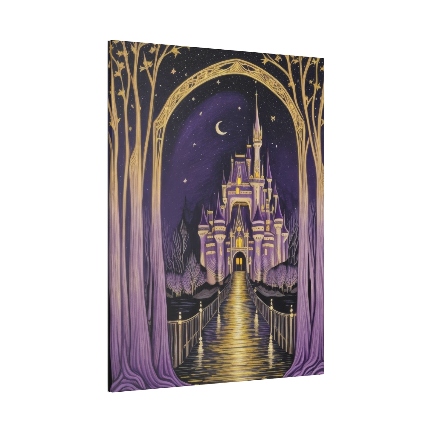 Purple Castle - Canvas Stretched, 0.75"