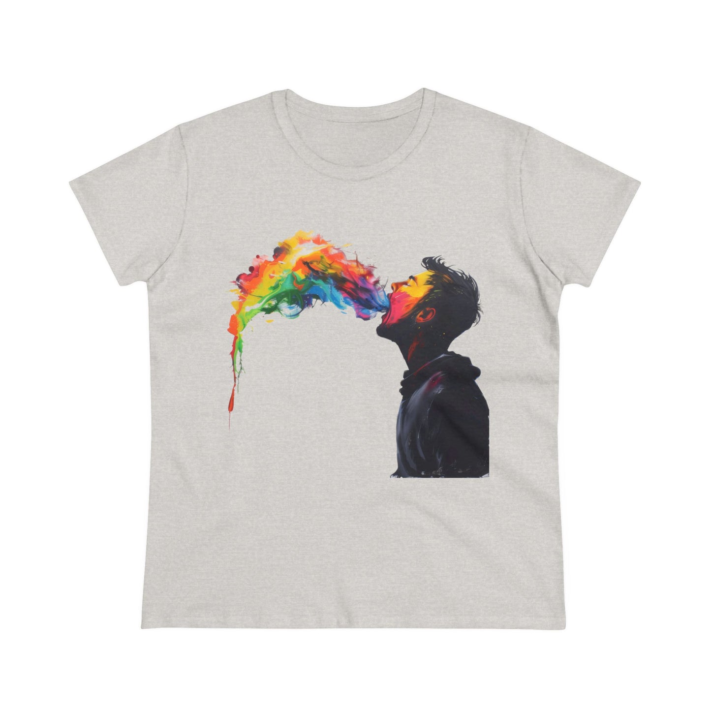 Rainbow Breath - Women's Midweight Cotton Tee