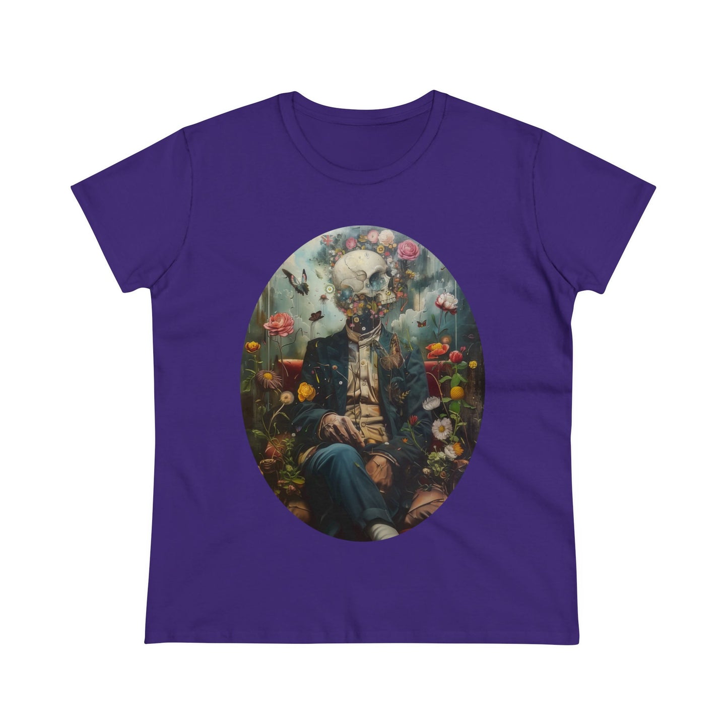 Flowers on My Mind - Women's Midweight Cotton Tee