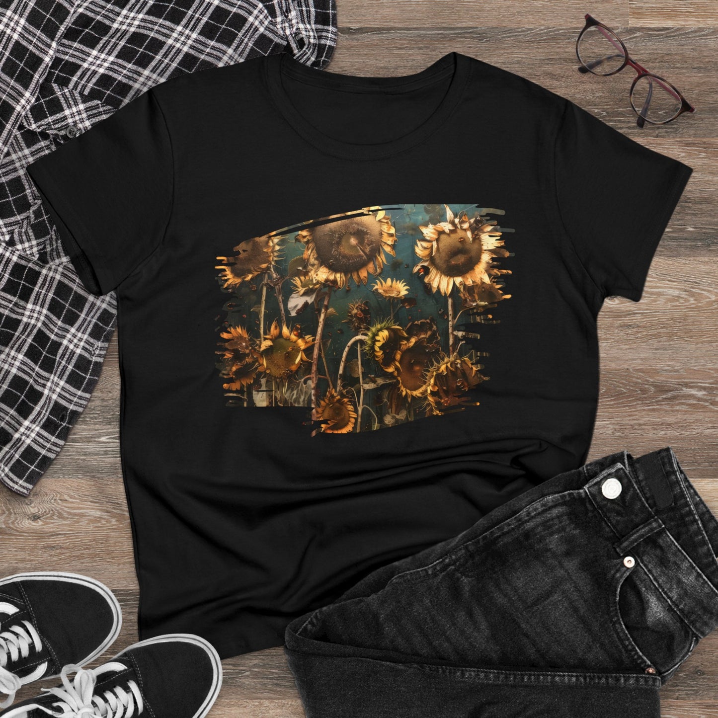 Sunflowers Wilting - Women's Midweight Cotton Tee