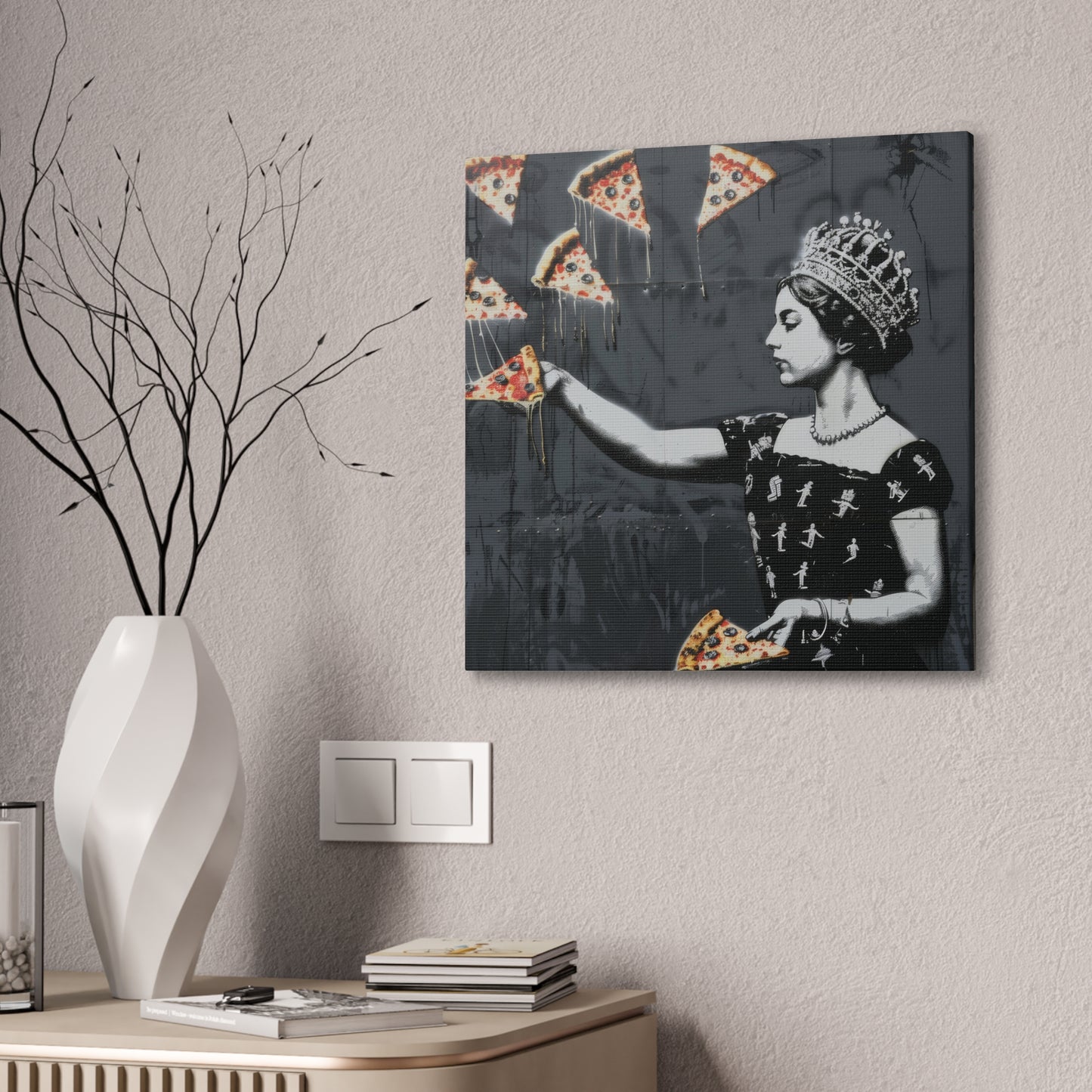 Pizza Queen - Canvas Stretched, 0.75"