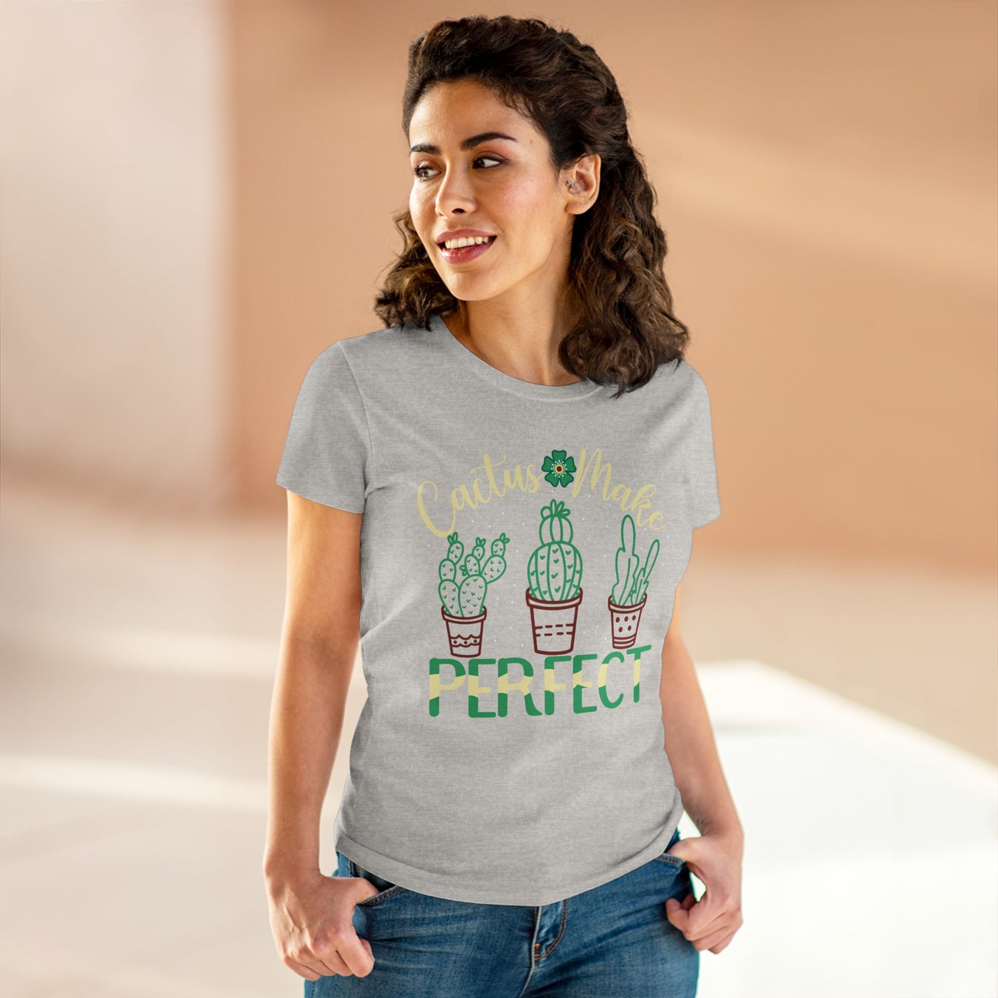 Cactus Makes Perfect - Gardening - Women's Midweight Cotton Tee