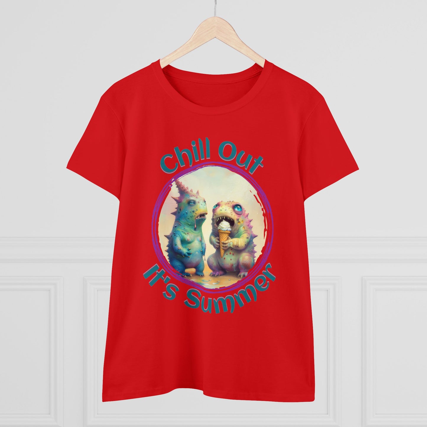 Chill Out, It's Summer - Women's Midweight Cotton Tee