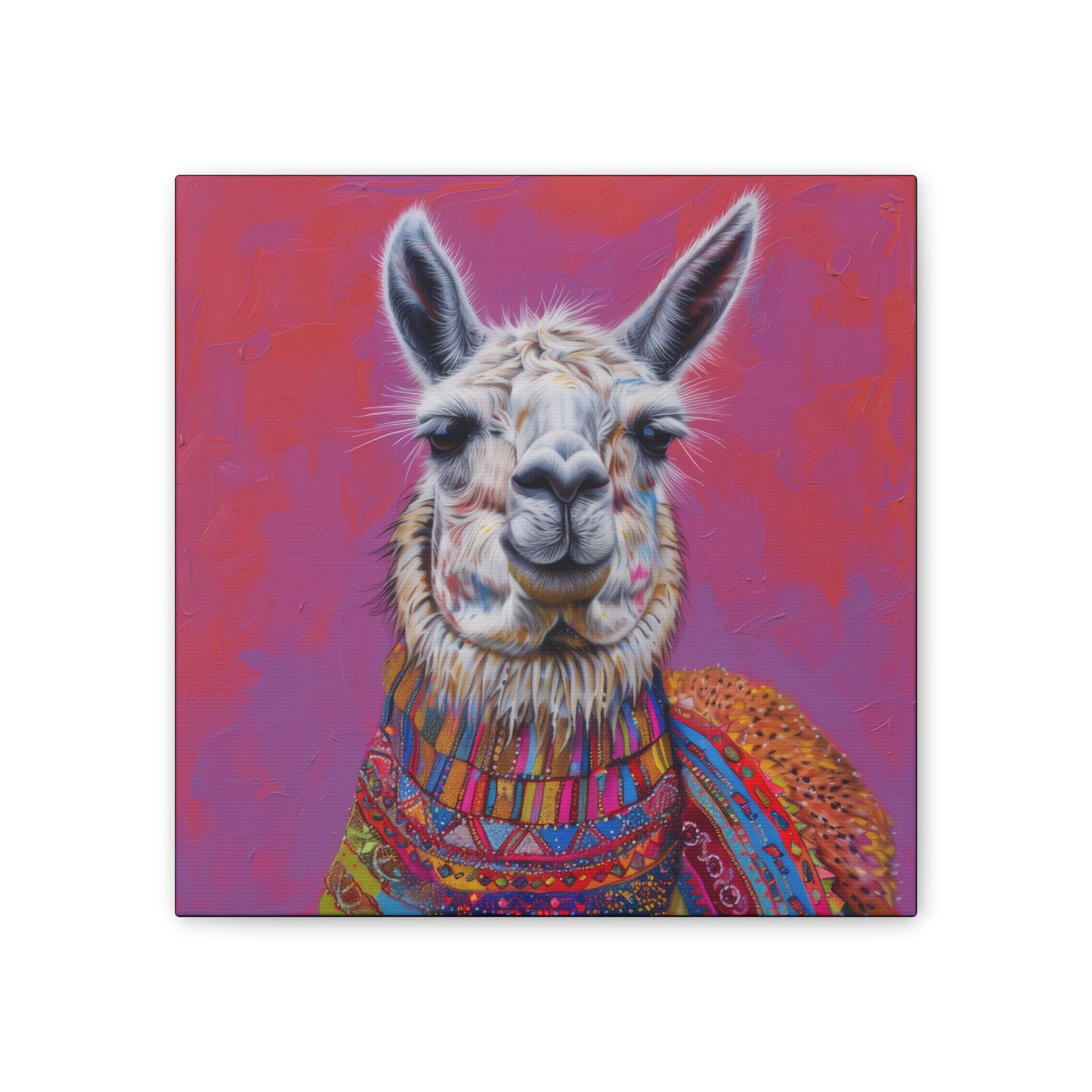 Llama - Canvas Stretched, 0.75"