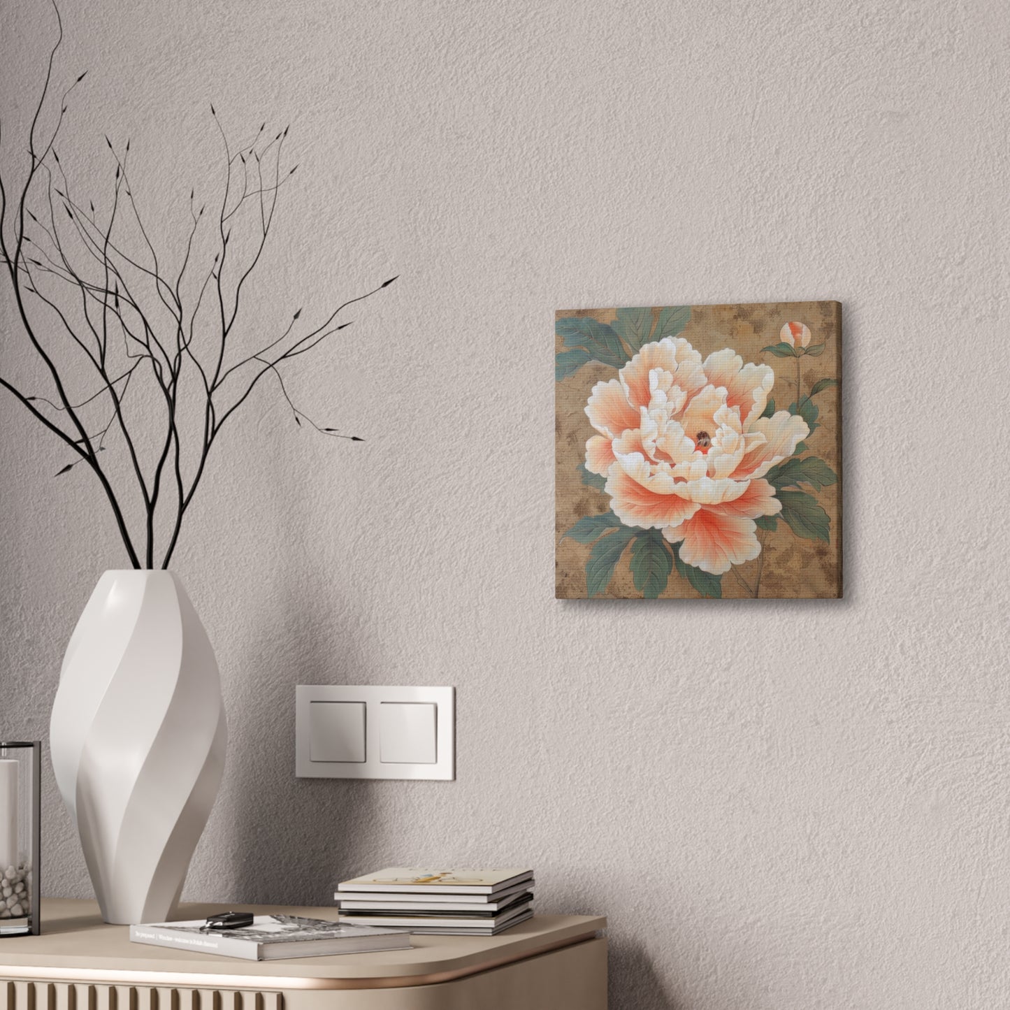 Peony - Canvas Stretched, 0.75"