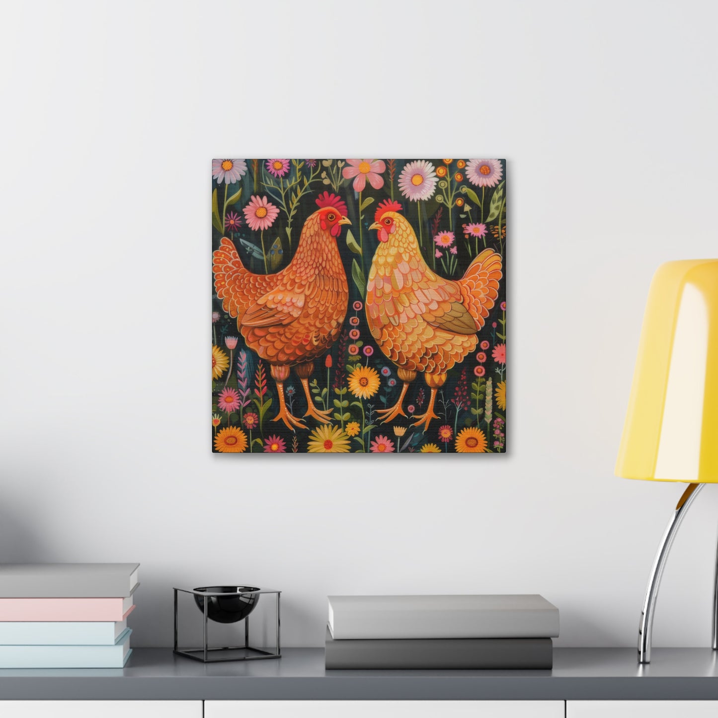 Chickens - Canvas Stretched, 0.75" - Canvas Stretched, 0.75"