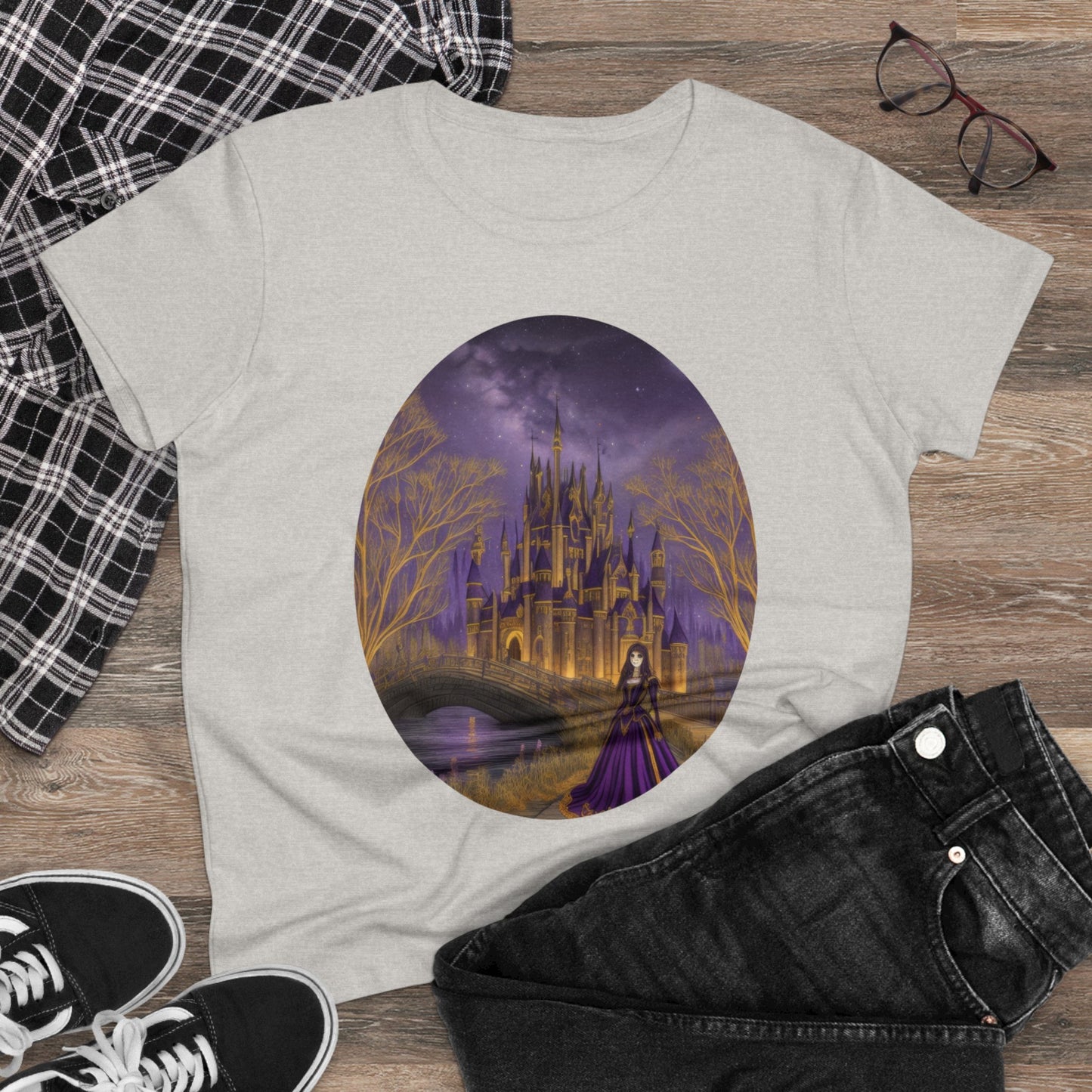 The Purple Castle - Fantasy - Women's Midweight Cotton Tee