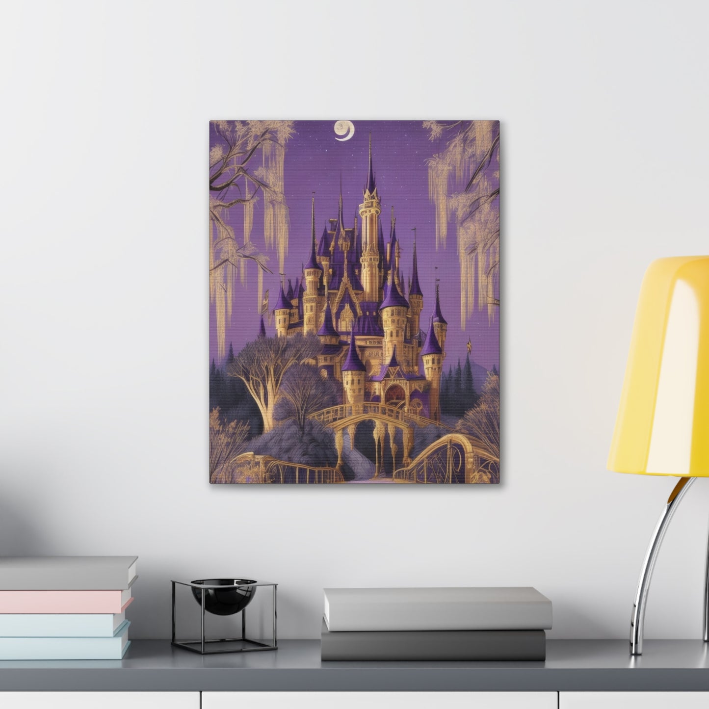 Purple Castle - Canvas Stretched, 0.75"