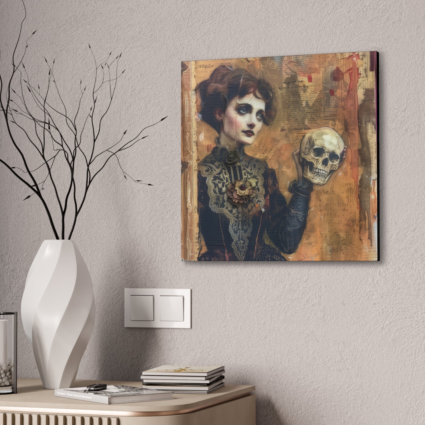 Her Skull - Canvas Stretched, 0.75"