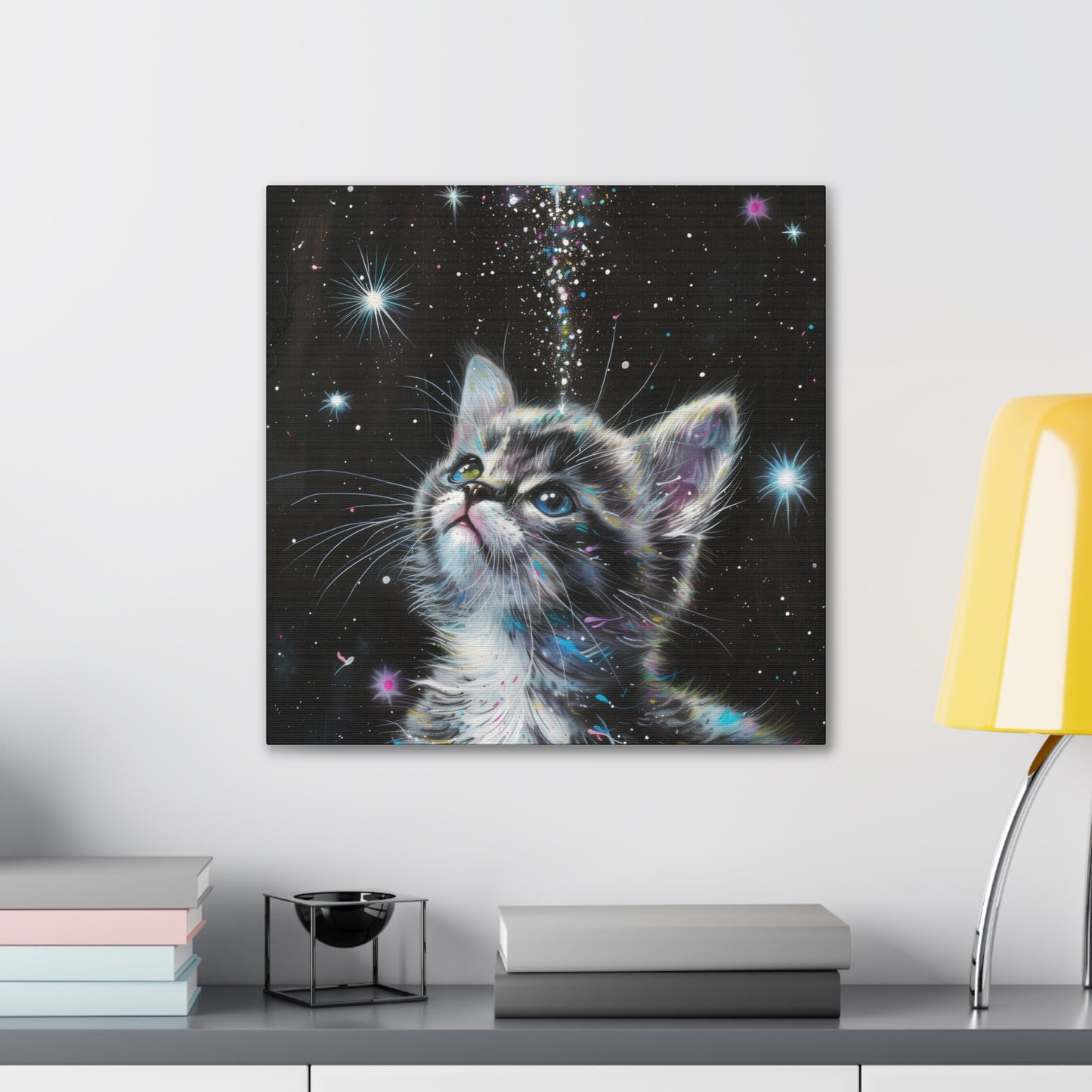 Sparkly Kitten - Canvas Stretched, 0.75" - Canvas Stretched, 0.75"