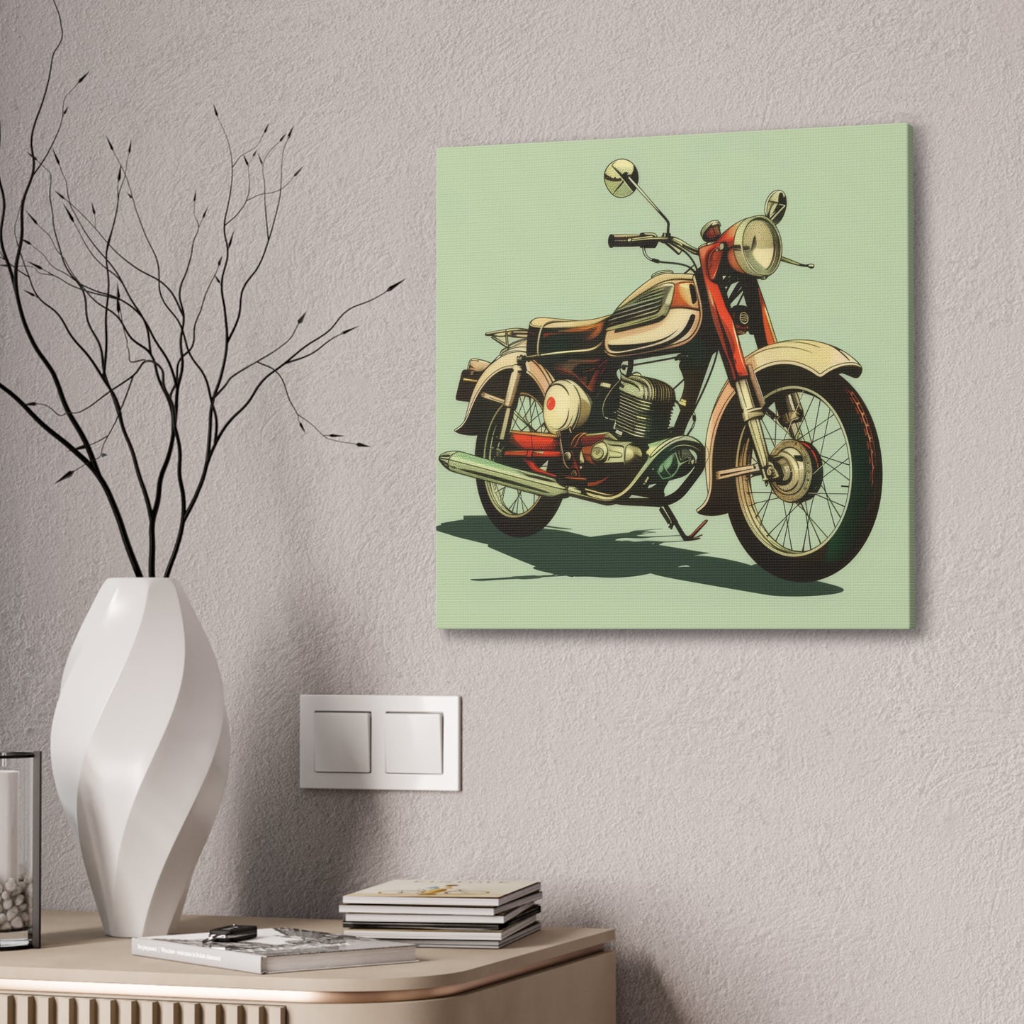 Motorcycle - Canvas Stretched, 0.75"