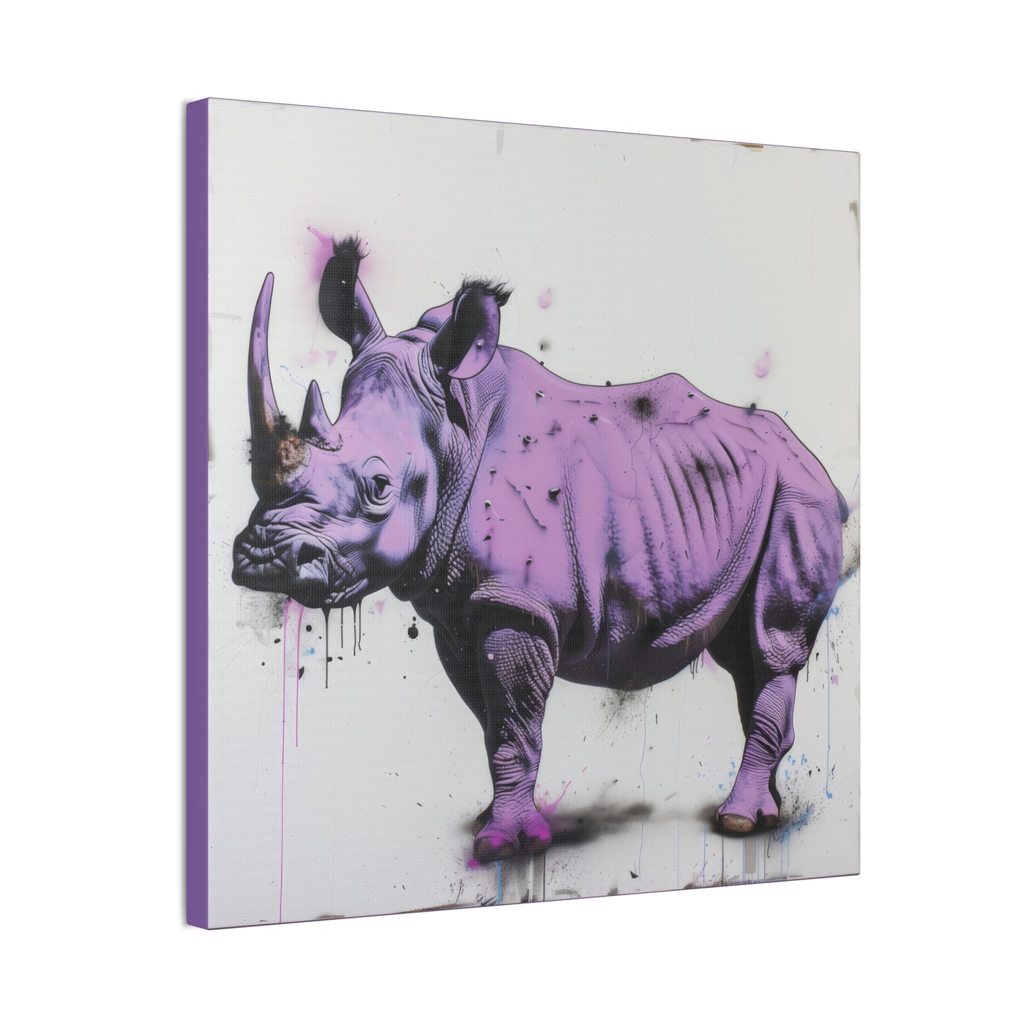 Purple Rhino - Canvas Stretched, 0.75"