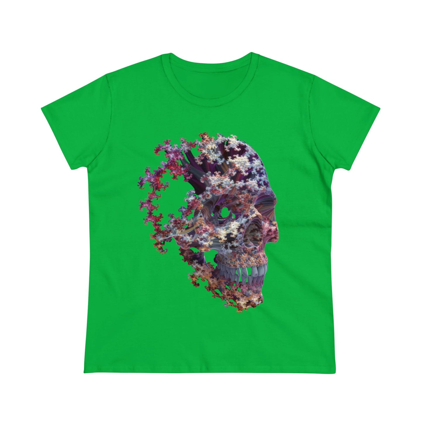 Fractal Skull - Women's Midweight Cotton Tee