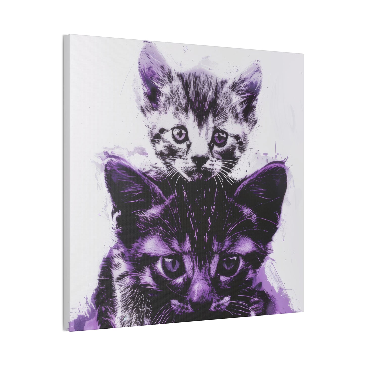 Stacked Cats - Canvas Stretched, 0.75"