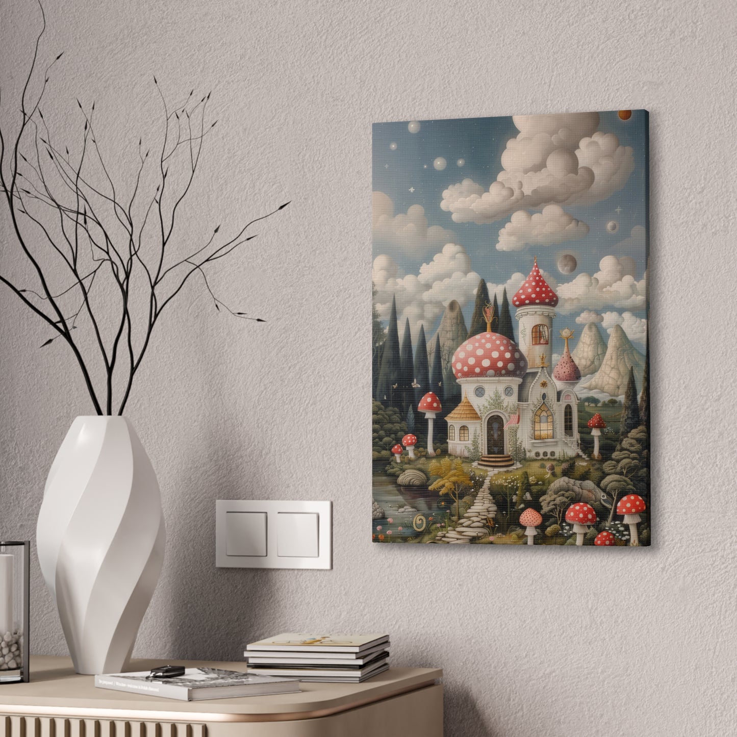 Mushroom Castle - Canvas Stretched, 0.75"