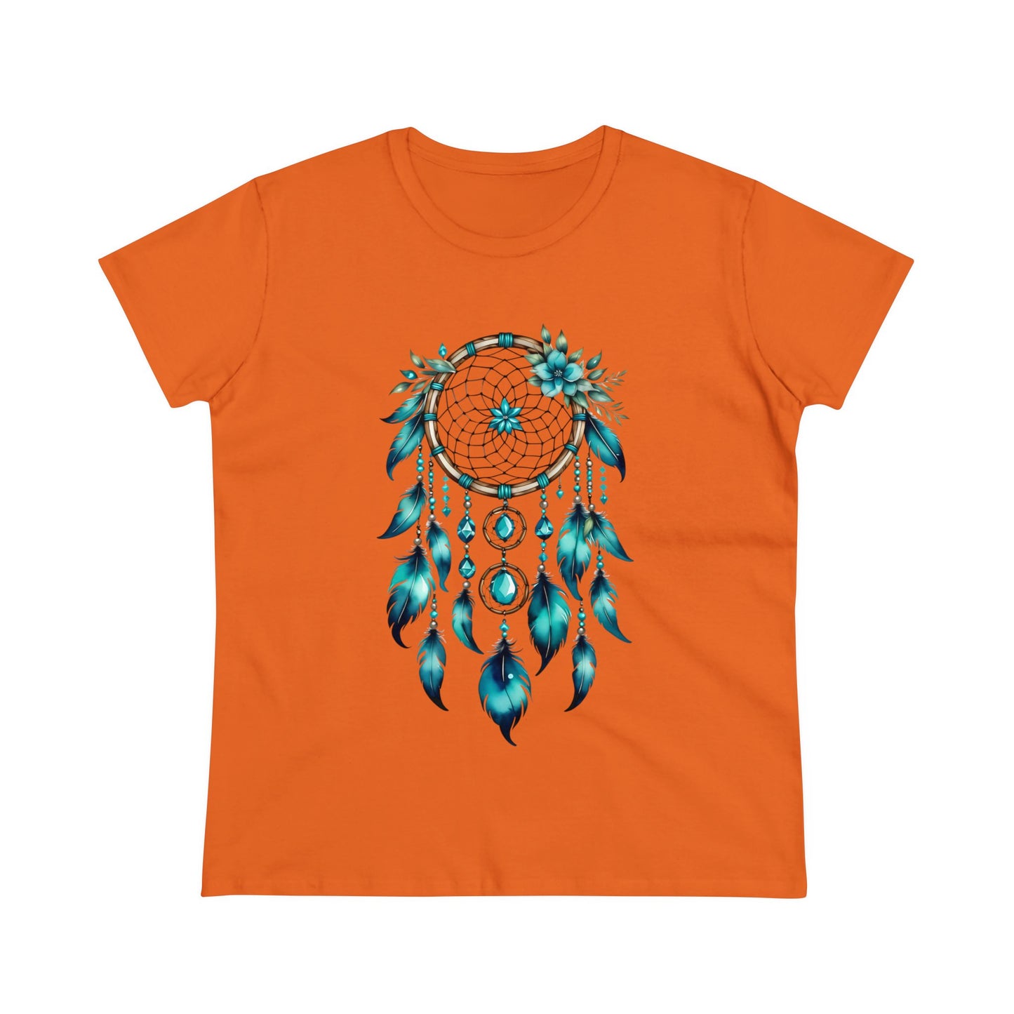 Turquoise Dream Catcher - Sagittarius - Astrology - Women's Midweight Cotton Tee