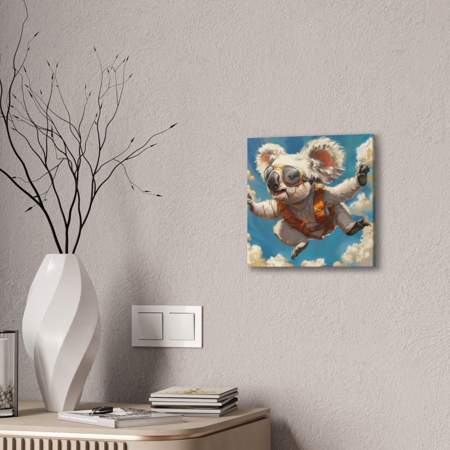 Koala Freefall - Canvas Stretched, 0.75"