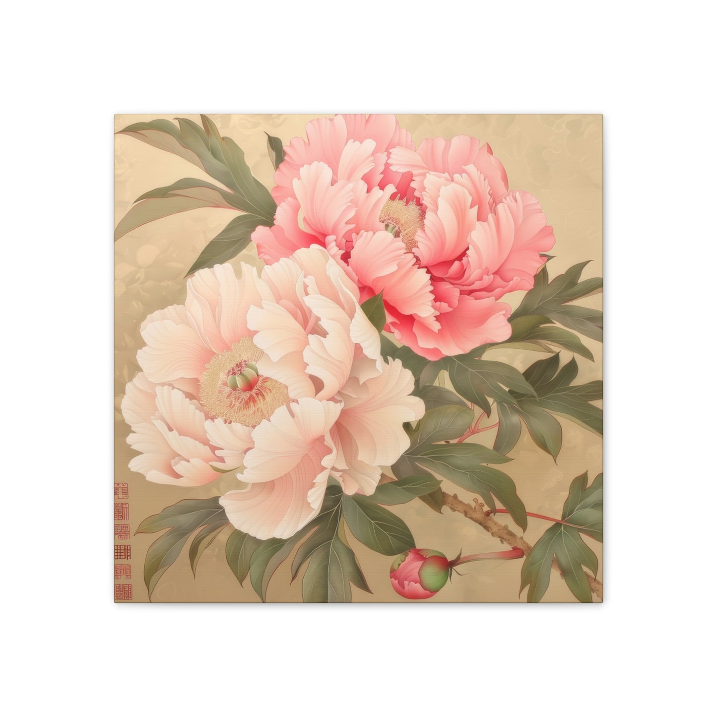 Peony - Canvas Stretched, 0.75"