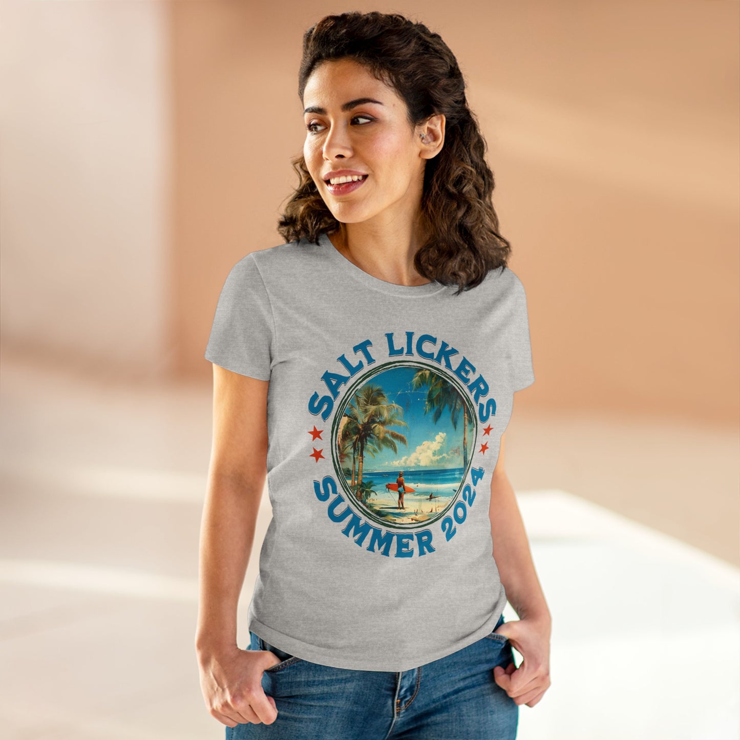 Surfing - Women's Midweight Cotton Tee