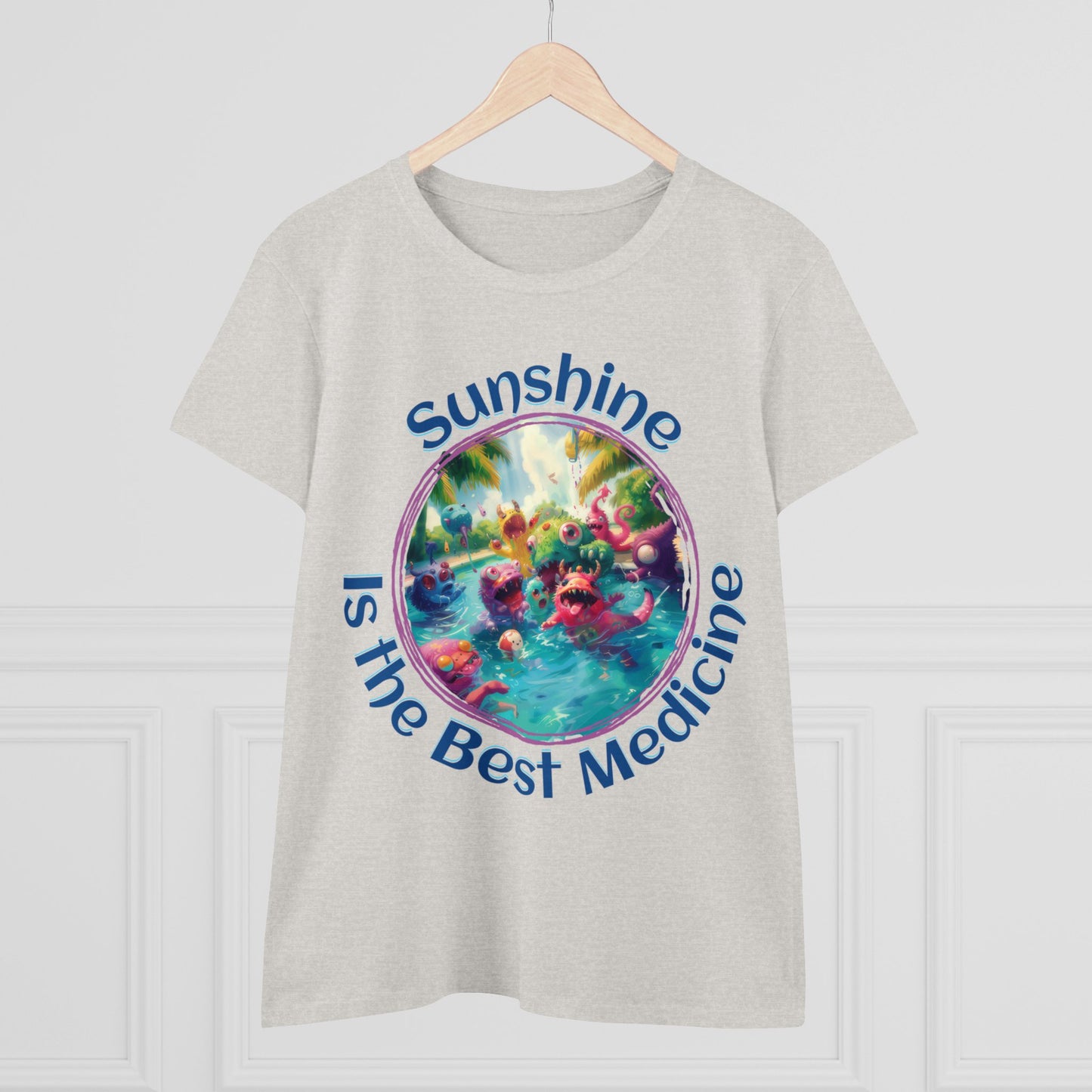 Sunshine is the Best Medicine - Women's Midweight Cotton Tee