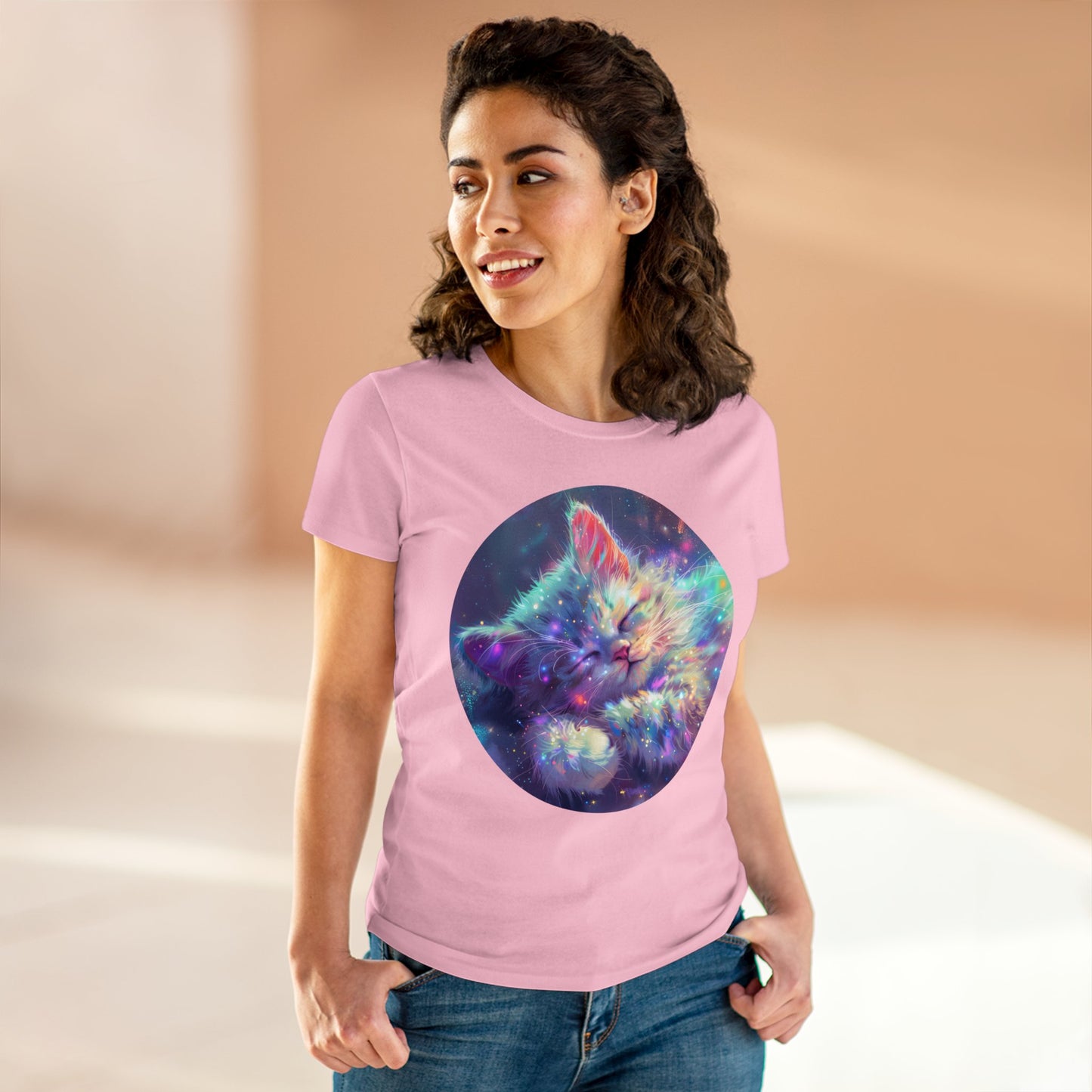 Sparkle Kitty - Women's Midweight Cotton Tee