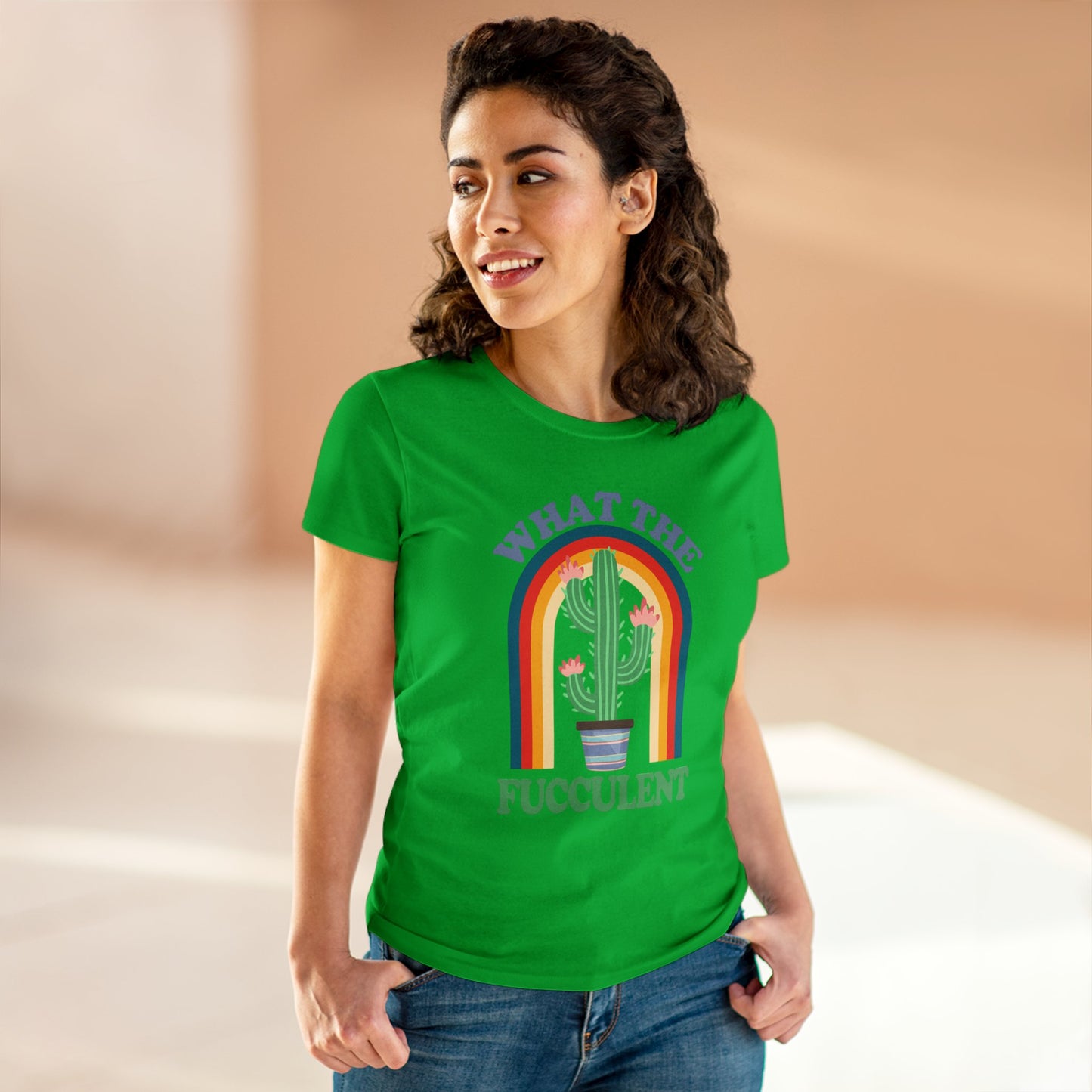 What the Fucculent - Gardening - Women's Midweight Cotton Tee