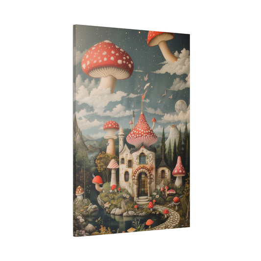 Mushroom Castle - Canvas Stretched, 0.75"