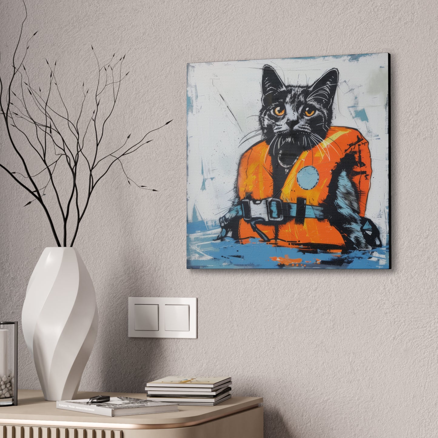 Rescue Cat - Canvas Stretched, 0.75"