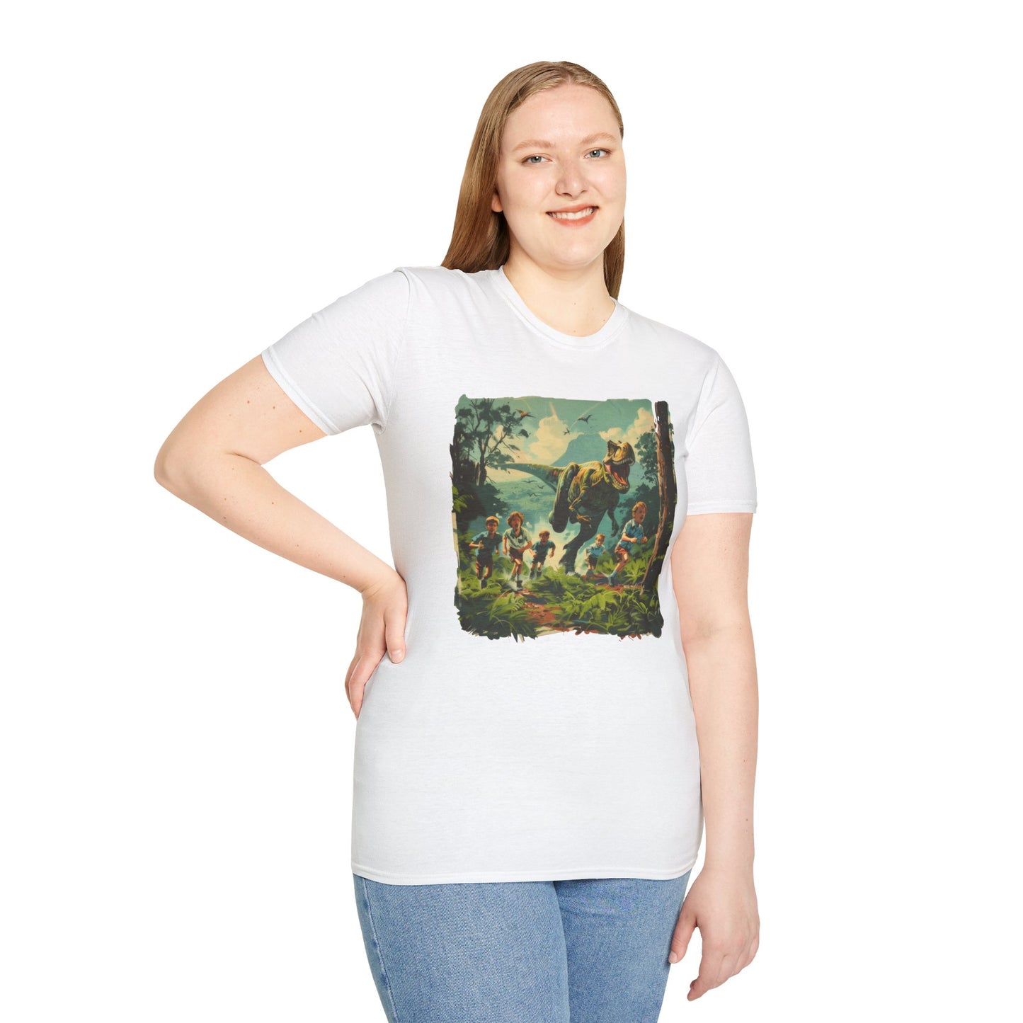 Dinosaur Chase - Unisex Softstyle T-Shirt