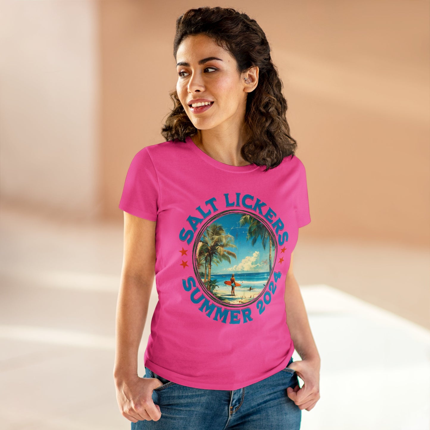 Surfing - Women's Midweight Cotton Tee