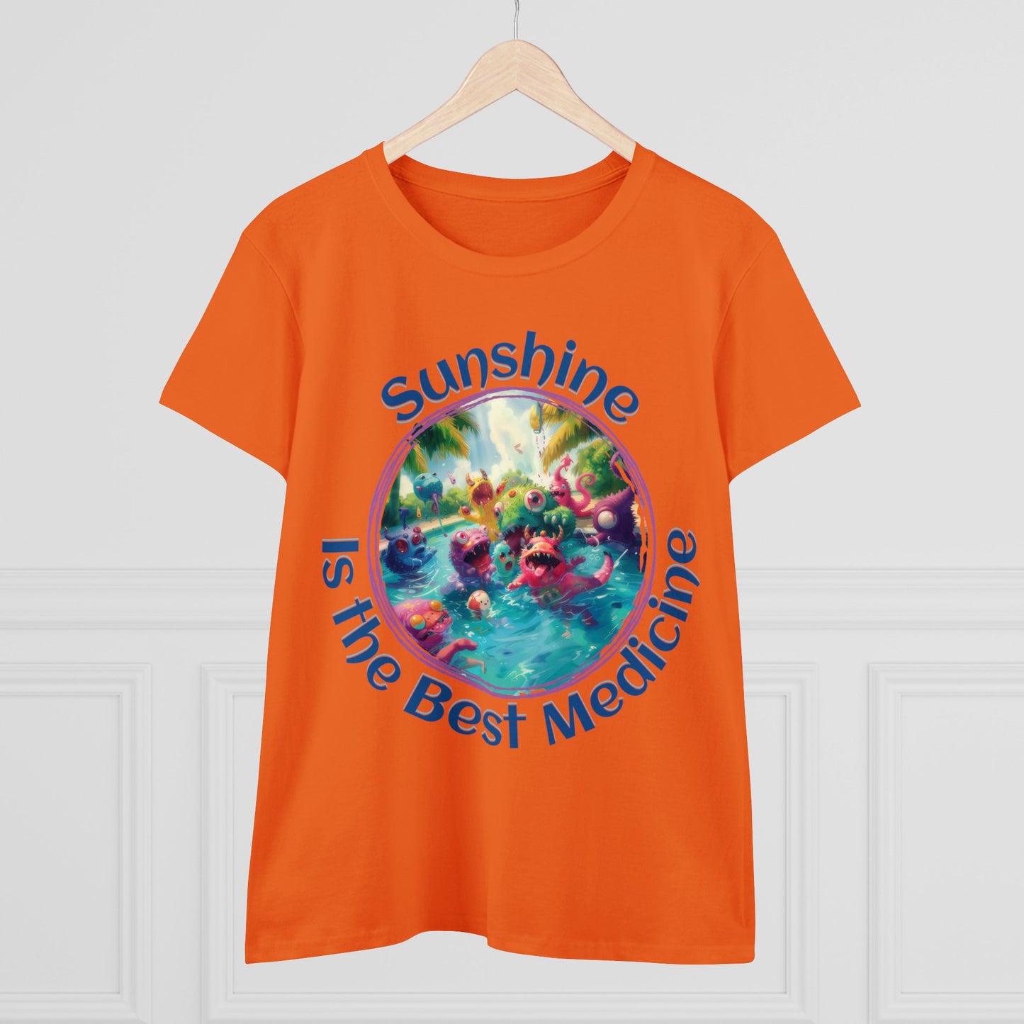 Sunshine is the Best Medicine - Women's Midweight Cotton Tee