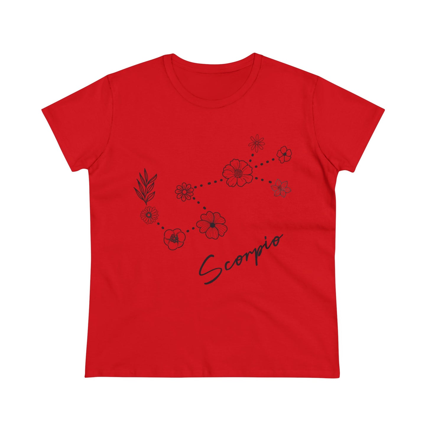 Flower Constellation - Scorpio - Astrology - Women's Midweight Cotton Tee