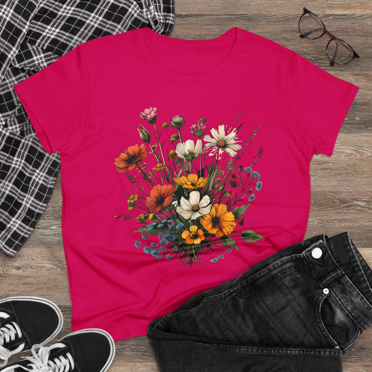 Wildflowers - Women's Midweight Cotton Tee